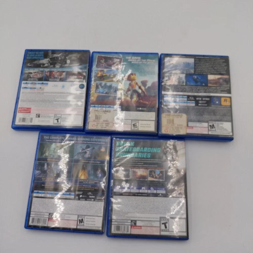5 Game Lot PS4 Rise of the Tomb Raider: 20 Year Playstation Bundle Cases & Discs